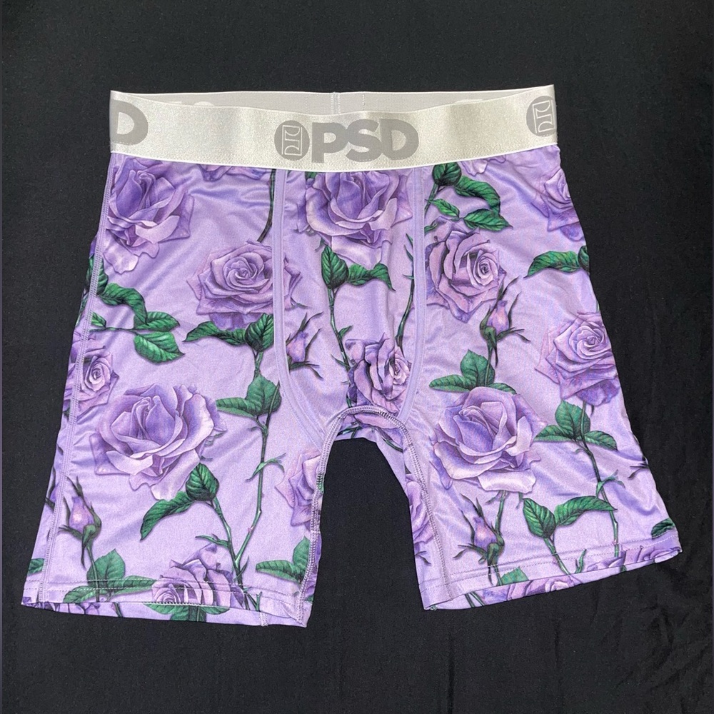 PSD Lavender and Purple Floral Boxer Briefs Set - Picture 2 of 3